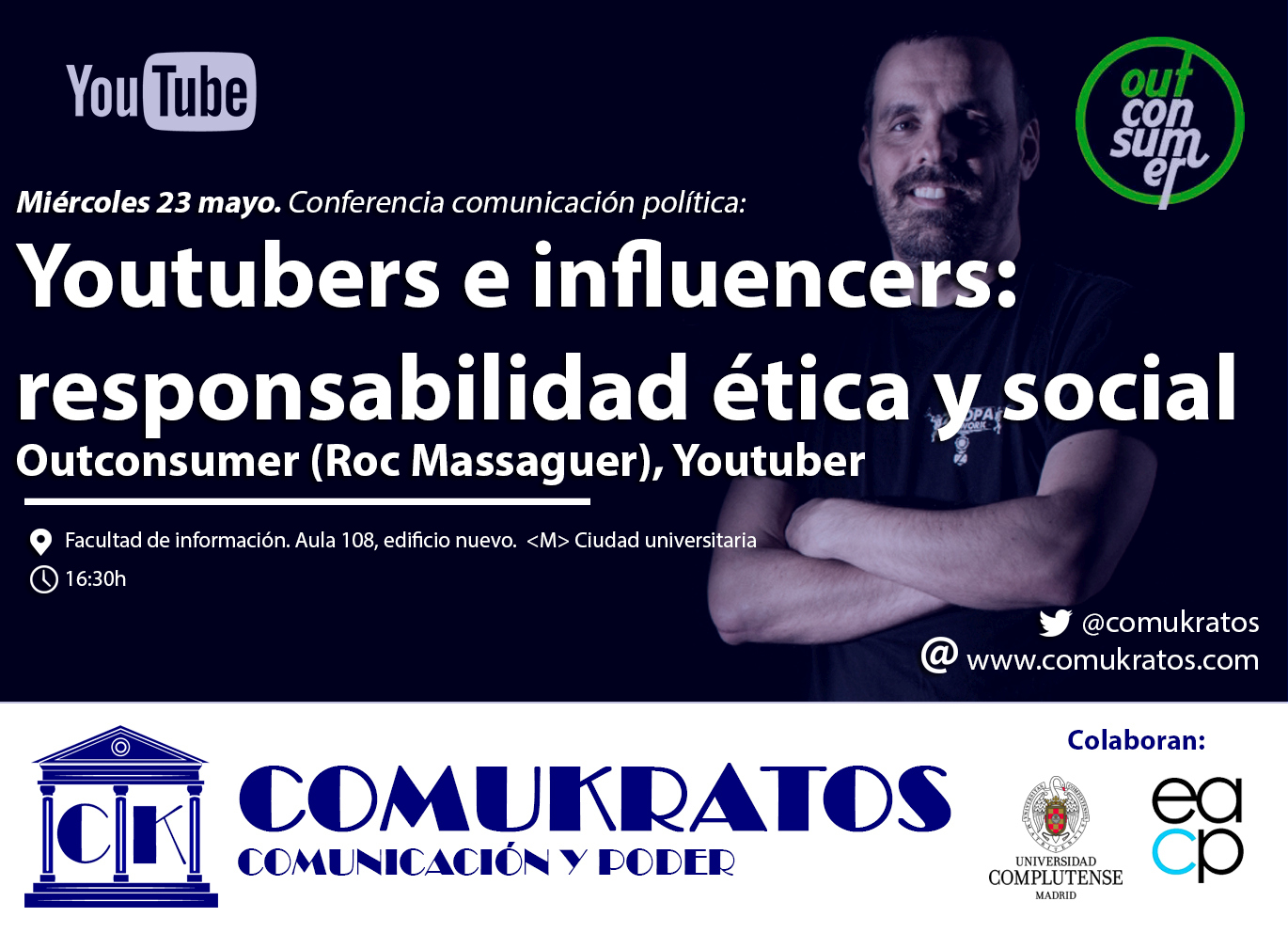 Seminario sobre "Youtubers e influencers: Responsabilidad ética y social"